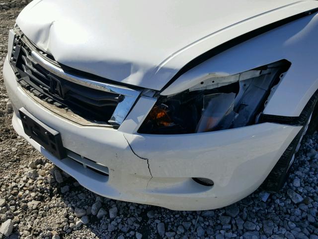 1HGCP36869A004148 - 2009 HONDA ACCORD EXL WHITE photo 9