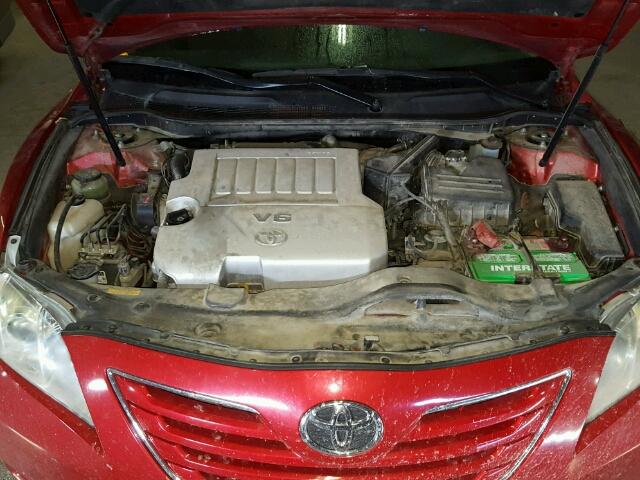 4T1BK46K29U082527 - 2009 TOYOTA CAMRY SE RED photo 7