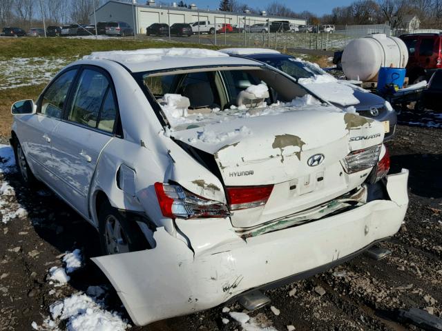 5NPEU46F46H141288 - 2006 HYUNDAI SONATA GLS WHITE photo 3