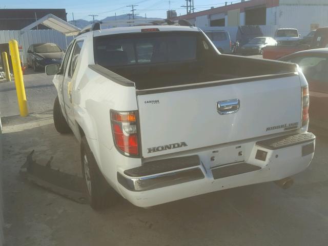 2HJYK16456H576082 - 2006 HONDA RIDGELINE WHITE photo 3