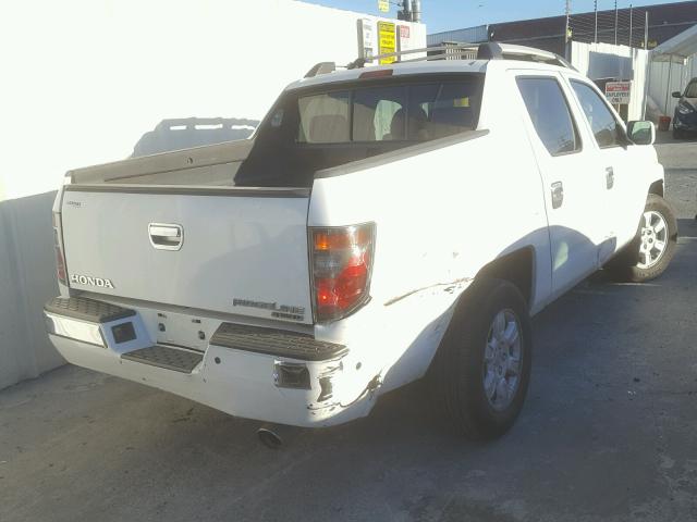 2HJYK16456H576082 - 2006 HONDA RIDGELINE WHITE photo 4