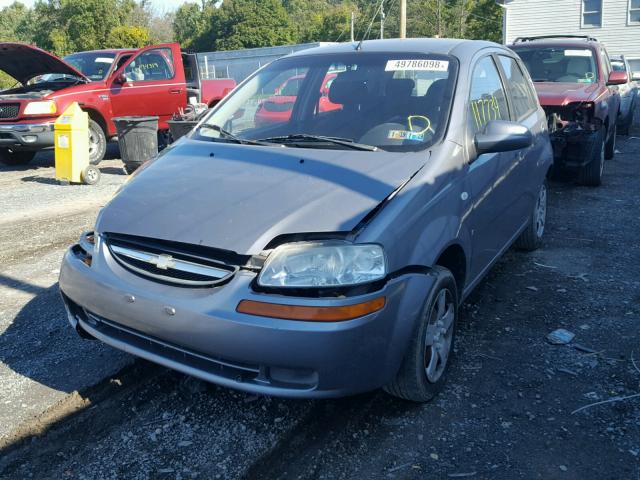 KL1TD66687B778455 - 2007 CHEVROLET AVEO BASE Szary zdjęcie 2