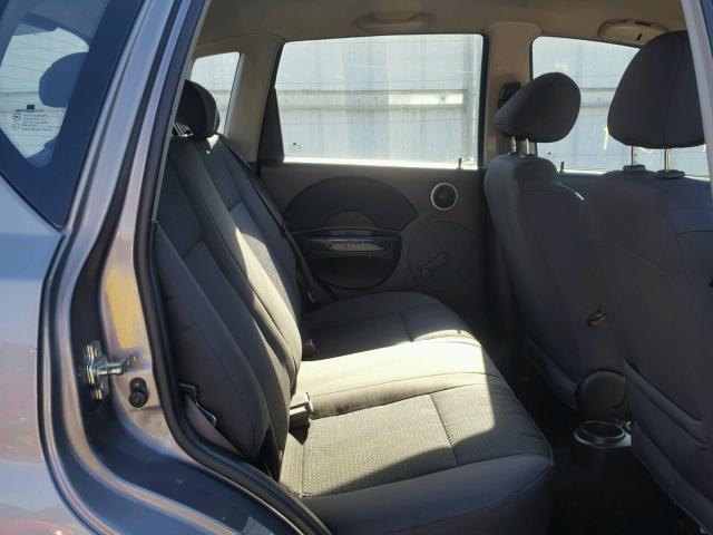 KL1TD66687B778455 - 2007 CHEVROLET AVEO BASE Szary zdjęcie 6
