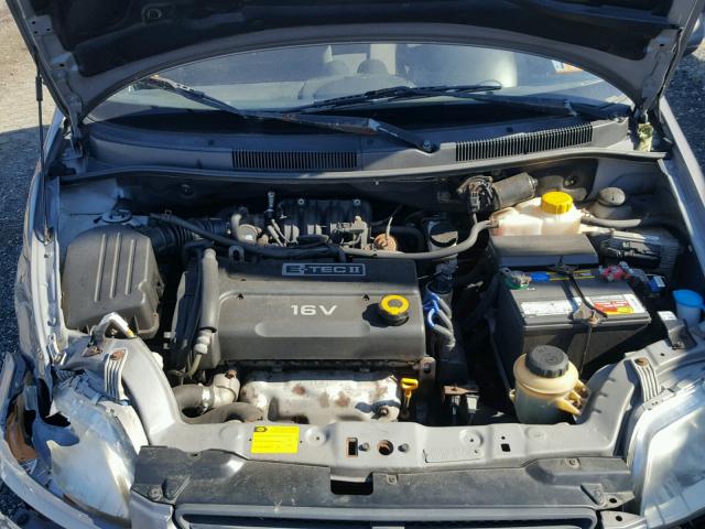 KL1TD66687B778455 - 2007 CHEVROLET AVEO BASE Szary zdjęcie 7