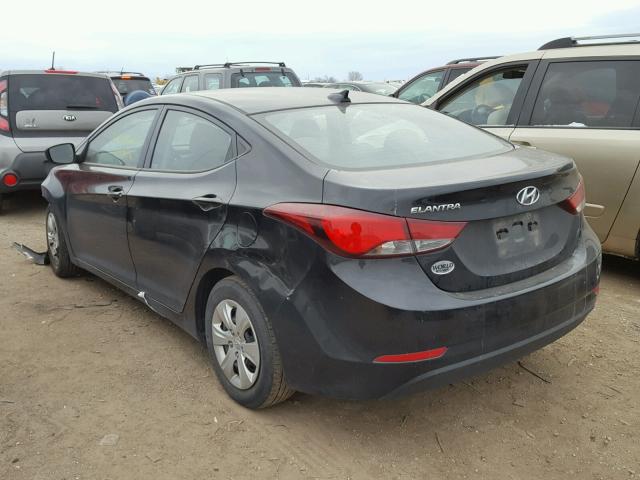 5NPDH4AE1GH744943 - 2016 HYUNDAI ELANTRA SE BLACK photo 3