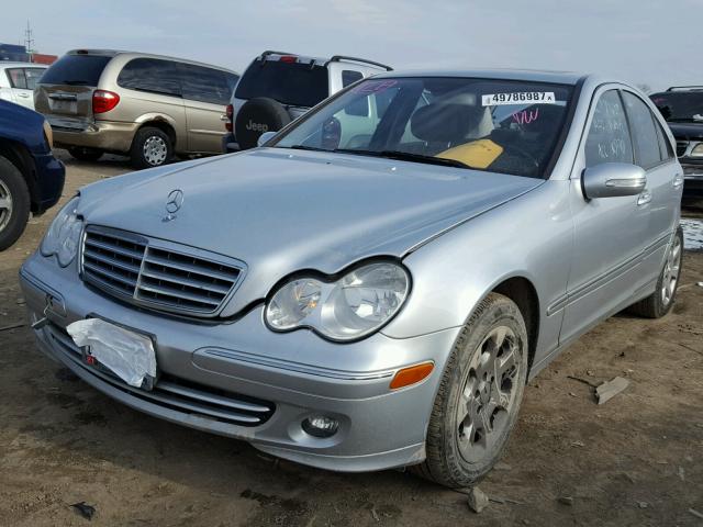 WDBRF92HX6F785077 - 2006 MERCEDES-BENZ C GENERATI SILVER photo 2