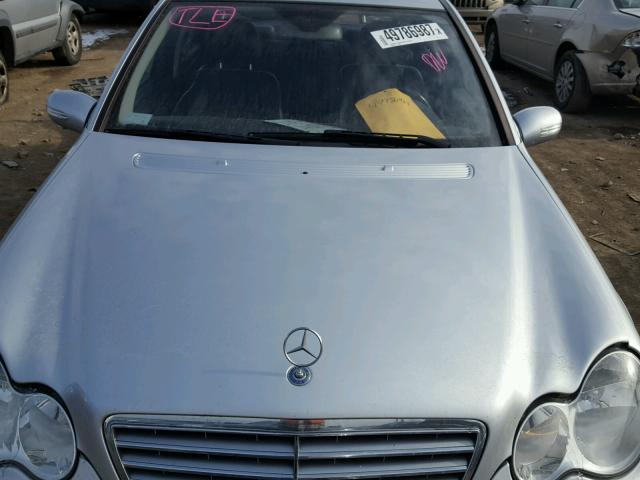 WDBRF92HX6F785077 - 2006 MERCEDES-BENZ C GENERATI SILVER photo 7