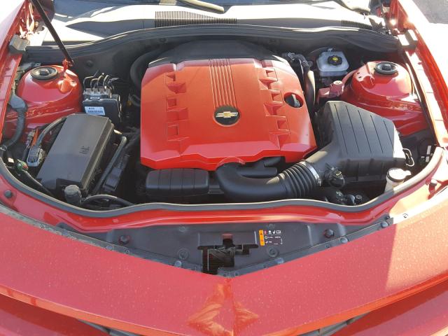 2G1FE1ED4B9205707 - 2011 CHEVROLET CAMARO LS RED photo 7