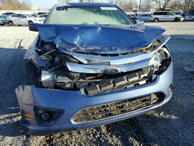 3FAHP0HA7AR301030 - 2010 FORD FUSION SE BLUE photo 9