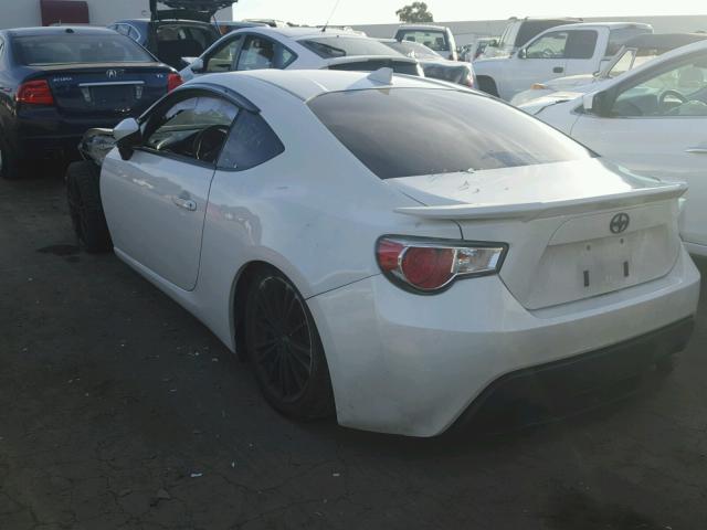 JF1ZNAA16F8709800 - 2015 TOYOTA SCION FR-S WHITE photo 3