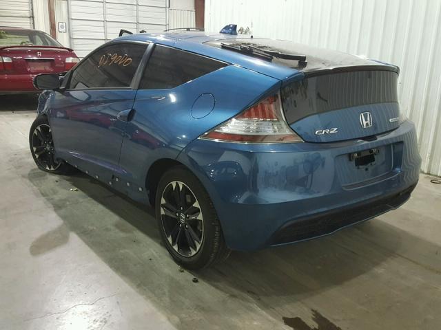 JHMZF1D60FS000232 - 2015 HONDA CR-Z EX BLUE photo 3