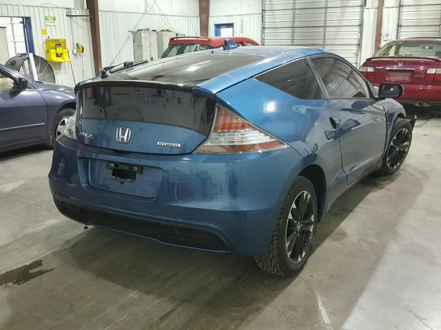 JHMZF1D60FS000232 - 2015 HONDA CR-Z EX BLUE photo 4