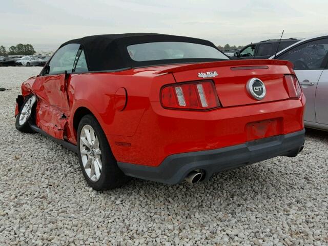1ZVBP8FF2B5147972 - 2011 FORD MUSTANG GT RED photo 3