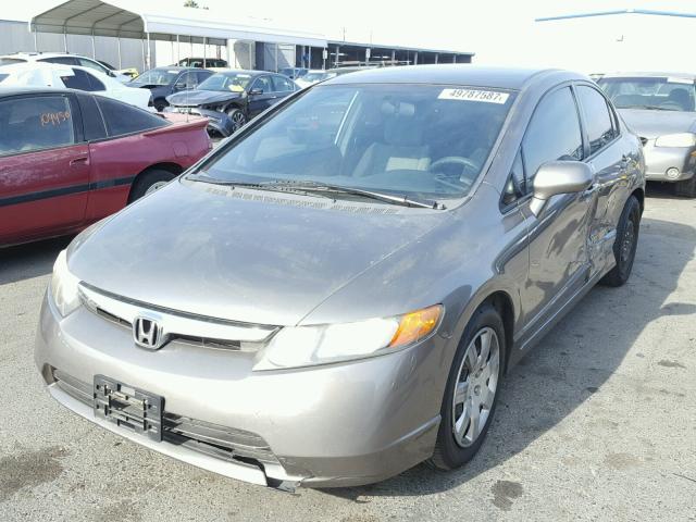 2HGFA16568H302062 - 2008 HONDA CIVIC LX CHARCOAL photo 2