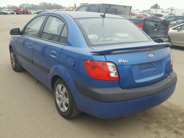 KNADE223596467198 - 2009 KIA RIO BASE BLUE photo 3