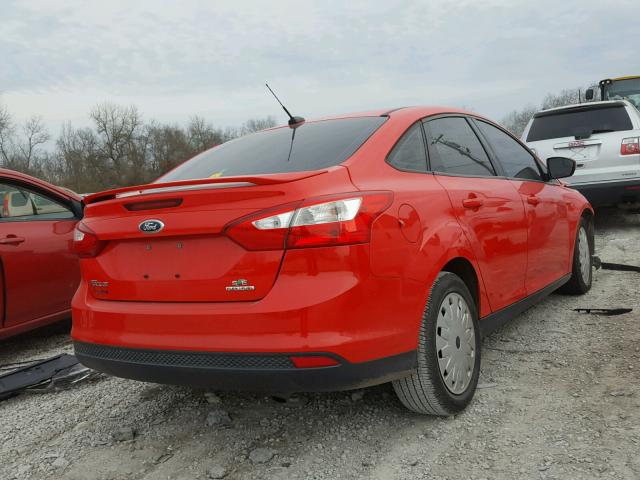 1FADP3F24DL295234 - 2013 FORD FOCUS SE RED photo 4