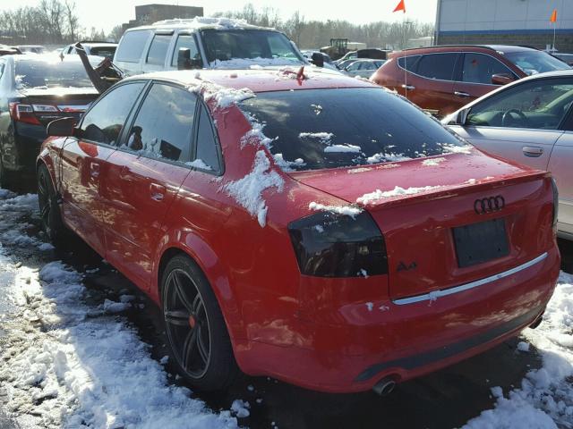 WAULC68E75A075008 - 2005 AUDI A4 1.8T QU RED photo 3