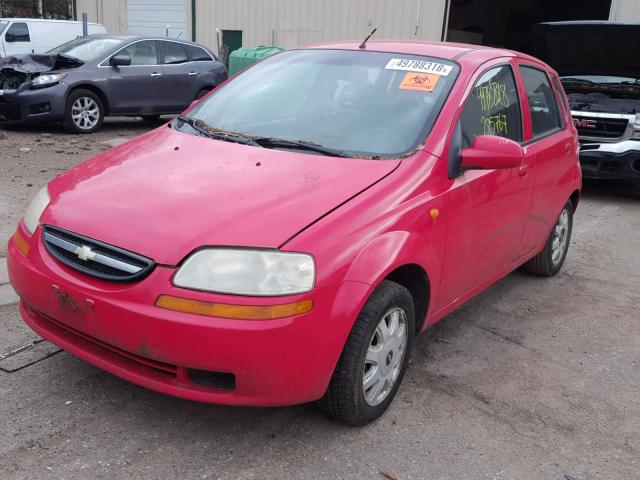 KL1TJ62624B152278 - 2004 CHEVROLET AVEO LS RED photo 2