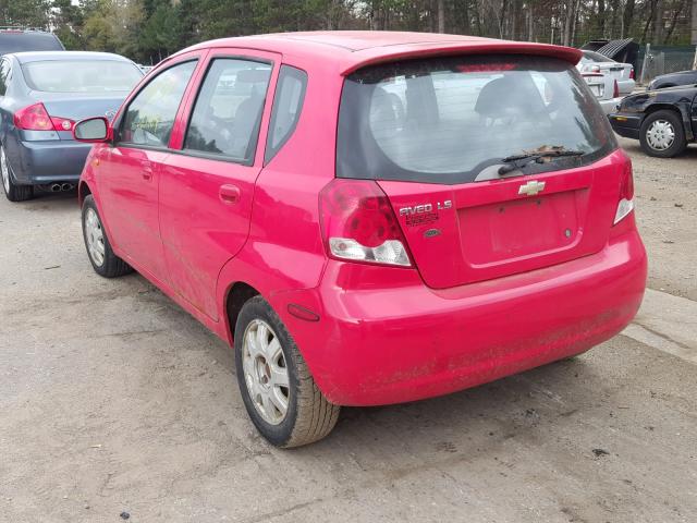 KL1TJ62624B152278 - 2004 CHEVROLET AVEO LS RED photo 3