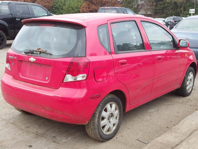 KL1TJ62624B152278 - 2004 CHEVROLET AVEO LS RED photo 4