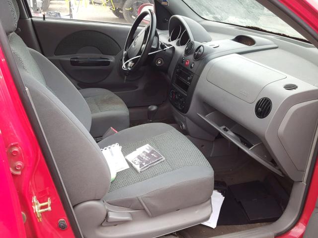 KL1TJ62624B152278 - 2004 CHEVROLET AVEO LS RED photo 5