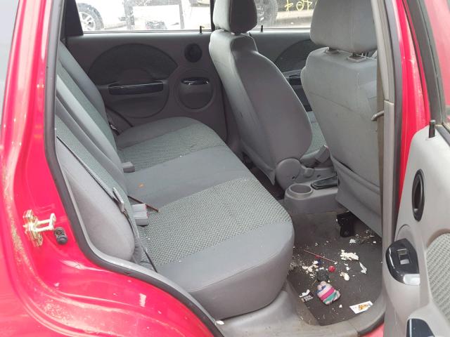 KL1TJ62624B152278 - 2004 CHEVROLET AVEO LS RED photo 6
