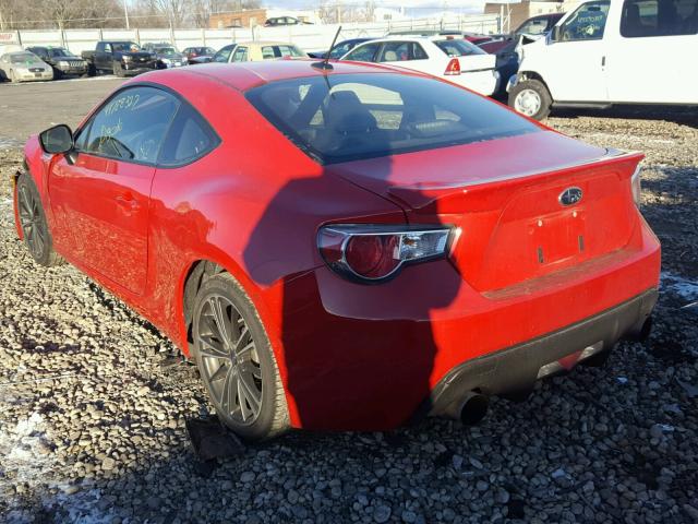 JF1ZCAB1XD2613267 - 2013 SUBARU BRZ 2.0 PR RED photo 3