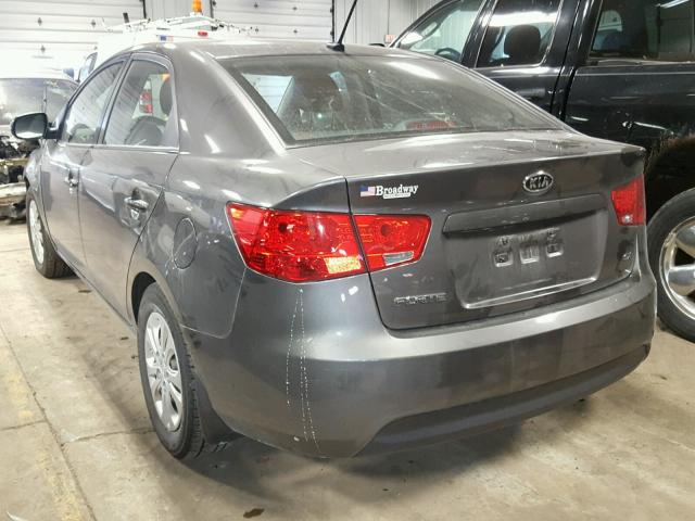 KNAFU4A22D5722503 - 2013 KIA FORTE EX GRAY photo 3