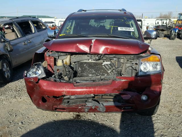 5N1AA0NC8BN610766 - 2011 NISSAN ARMADA SV MAROON photo 7