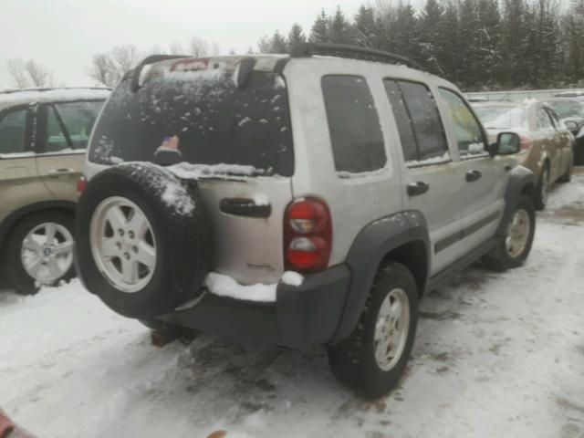 1J4GL48K67W685285 - 2007 JEEP LIBERTY SP GRAY photo 4