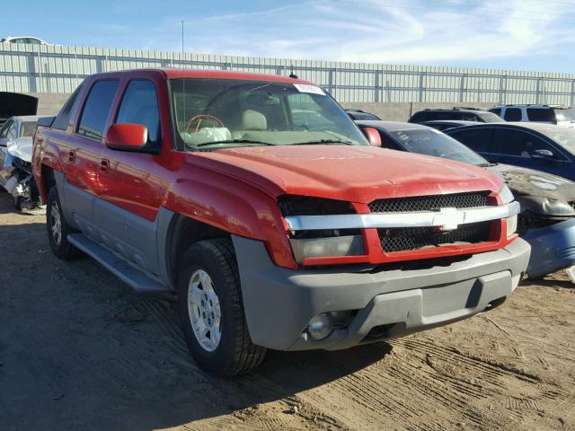 3GNEK13TX2G352746 - 2002 CHEVROLET AVALANCHE RED photo 1