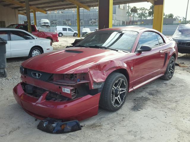 1FAFP4045YF157960 - 2000 FORD MUSTANG RED photo 2