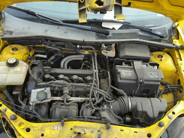 1FAFP31N76W205358 - 2006 FORD FOCUS ZX3 YELLOW photo 7