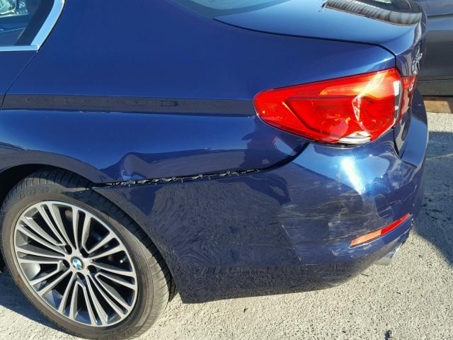 WBAJA7C54JWA73789 - 2018 BMW 530 XI BLUE photo 9