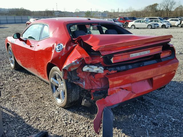 2B3LJ54T29H591907 - 2009 DODGE CHALLENGER RED photo 3