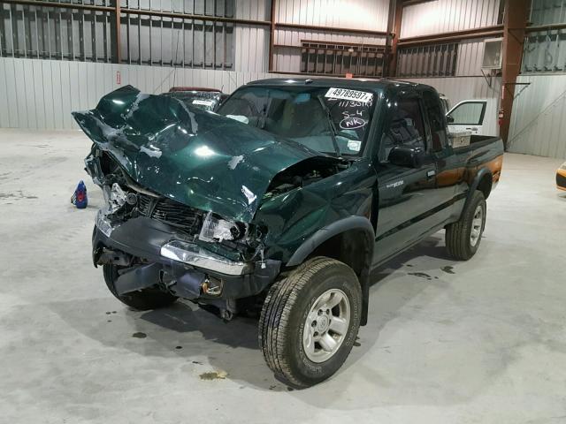 4TASN92N8XZ539250 - 1999 TOYOTA TACOMA XTR GREEN photo 2