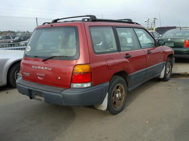 JF1SF6350WH777957 - 1998 SUBARU FORESTER L RED photo 4