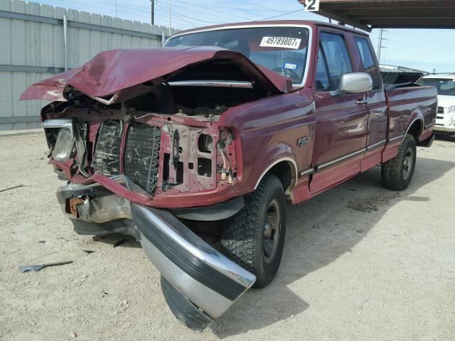 1FTEX15N2PKB62321 - 1993 FORD F150 RED photo 2