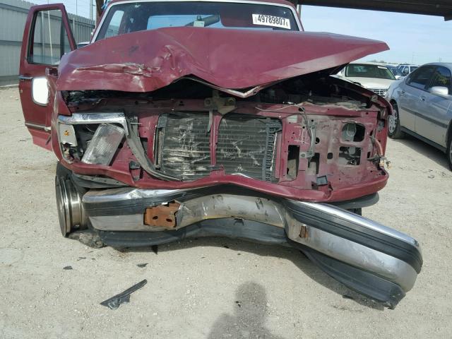 1FTEX15N2PKB62321 - 1993 FORD F150 RED photo 9