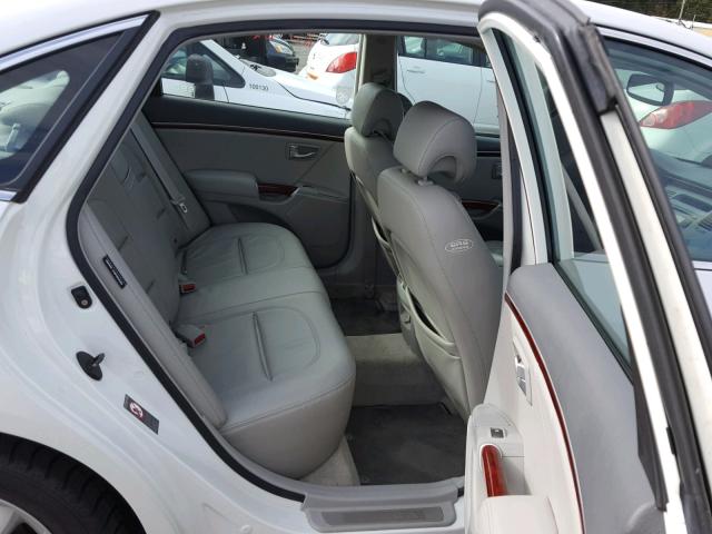 KMHFC46F47A188140 - 2007 HYUNDAI AZERA SE WHITE photo 6