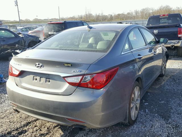 5NPEC4AB5DH767162 - 2013 HYUNDAI SONATA SE GRAY photo 4