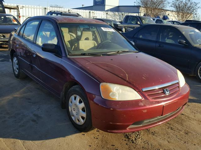 2HGES16543H553101 - 2003 HONDA CIVIC LX BURGUNDY photo 1