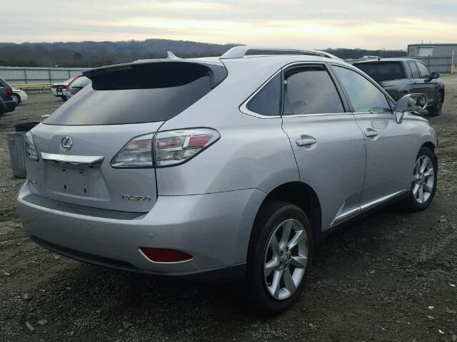 2T2ZK1BAXAC039758 - 2010 LEXUS RX 350 SILVER photo 4