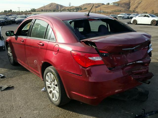 1C3CCBAB2EN212025 - 2014 CHRYSLER 200 LX RED photo 3