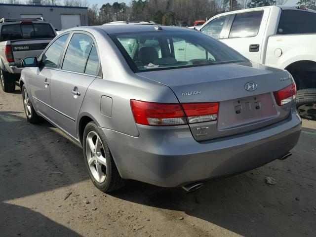 5NPEU46F88H298955 - 2008 HYUNDAI SONATA SE GRAY photo 3