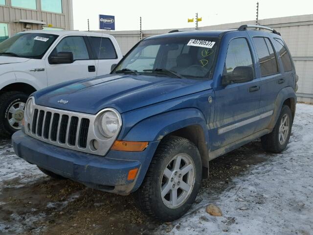 1J4GL58K55W629406 - 2005 JEEP LIBERTY LI BLUE photo 2