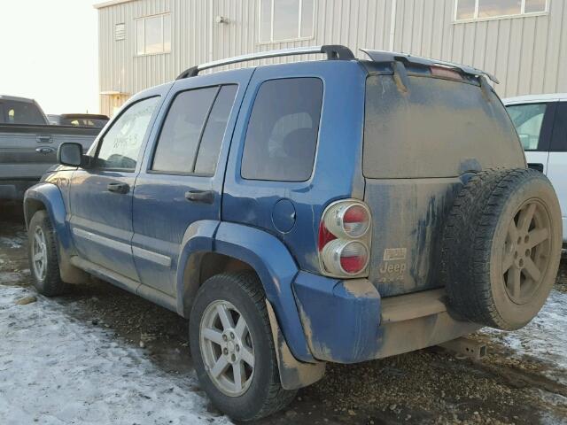 1J4GL58K55W629406 - 2005 JEEP LIBERTY LI BLUE photo 3