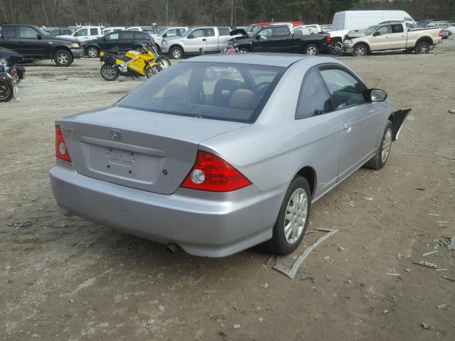 1HGEM22695L053634 - 2005 HONDA CIVIC LX SILVER photo 4