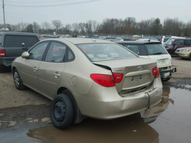 KMHDU46D17U139270 - 2007 HYUNDAI ELANTRA GL TAN photo 3