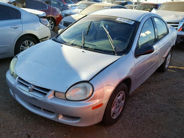 1B3ES26C92D503827 - 2002 DODGE NEON SILVER photo 2